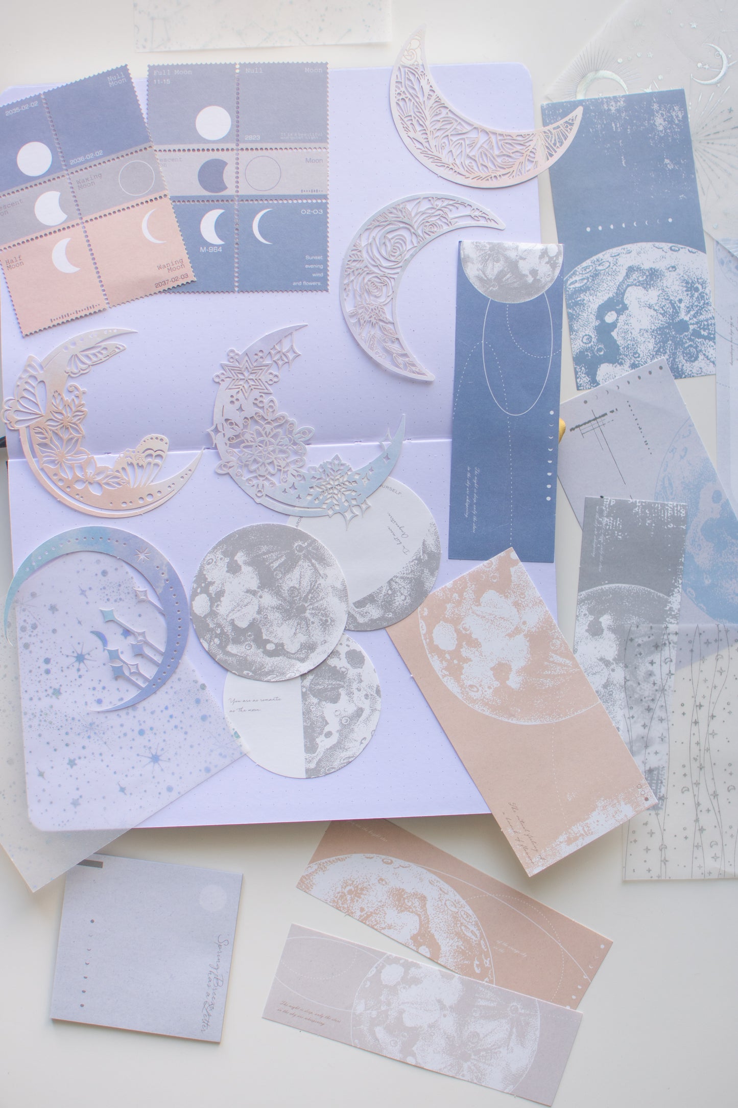 Moon Phase Scrapbooking Paper