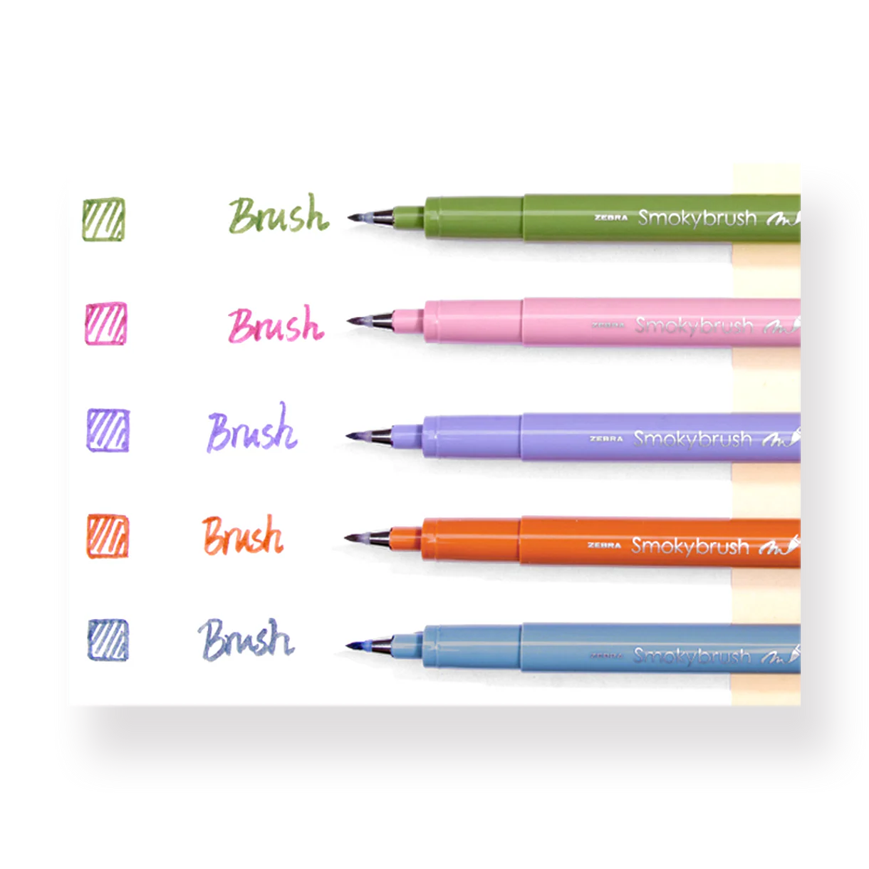 Zebra Smoky Brush Pen Pastel