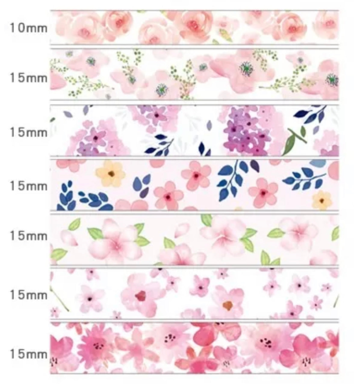 Pink Floral Washi Tape