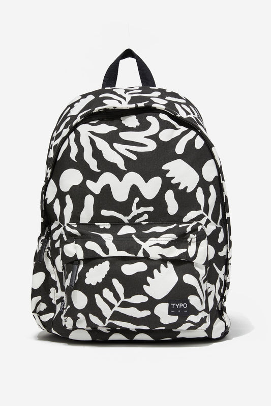 Typo Abstract Foliage Backpack