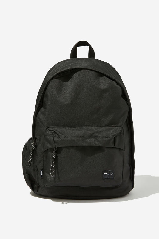 Typo Urban Solid Black Backpack