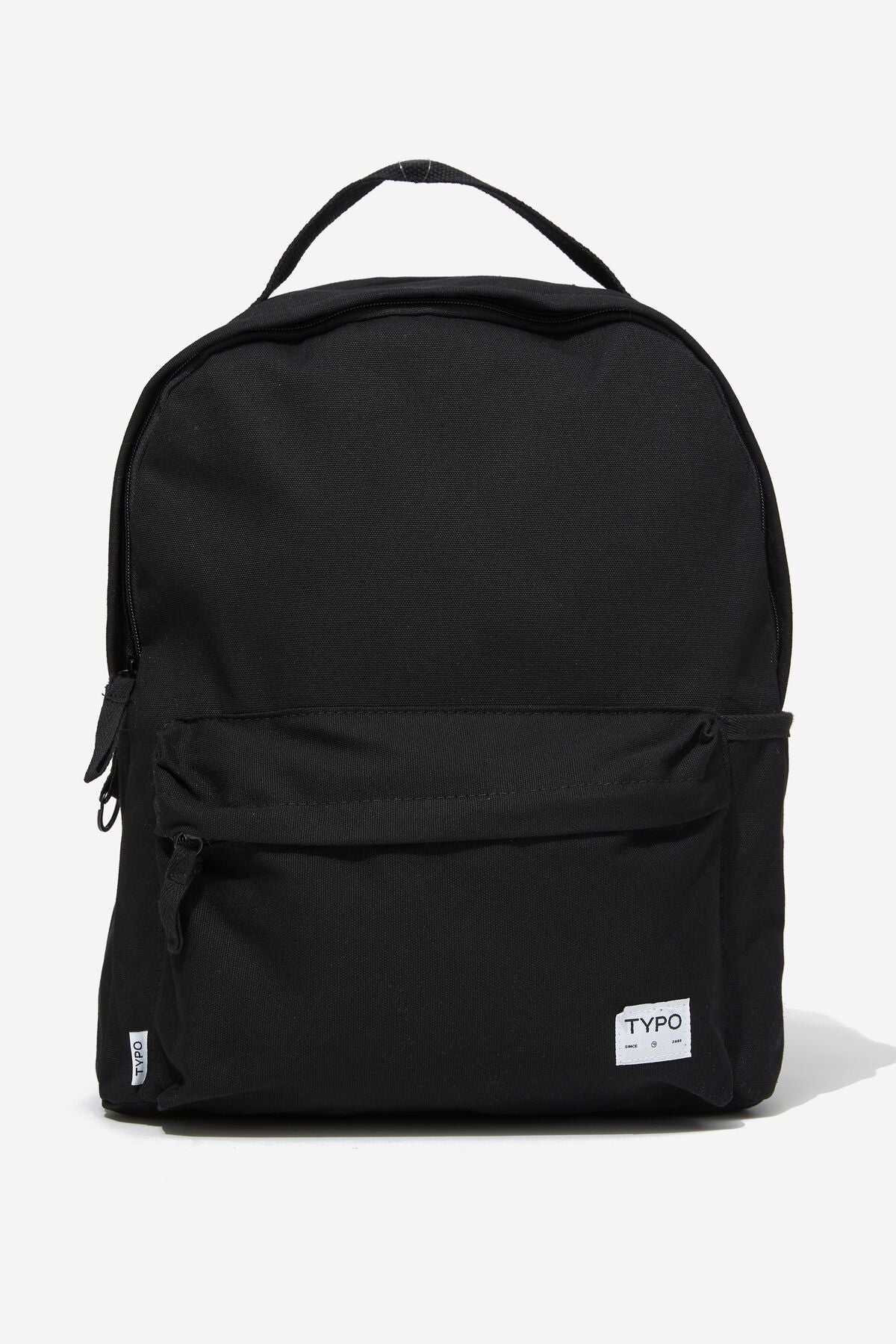 Typo Alumni Solid Black Backpack