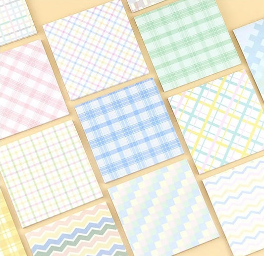 Grid Plaid Sticky Notes