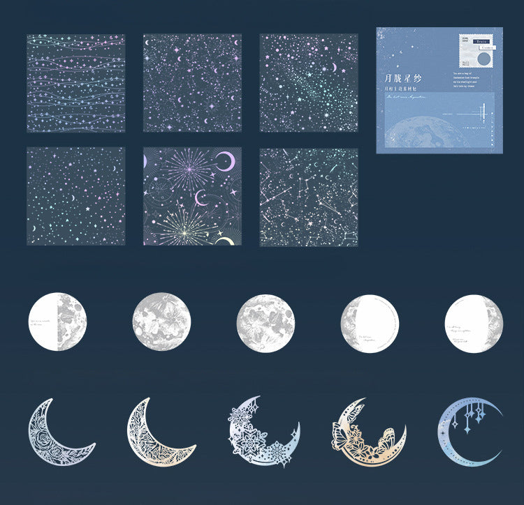 Moon Phase Scrapbooking Paper