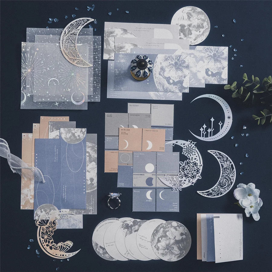 Moon Phase Scrapbooking Paper